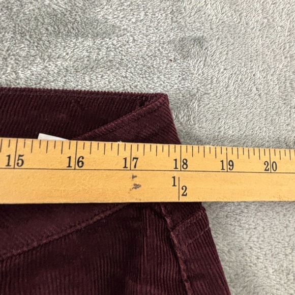Lee Corduroy Pants Straight Leg Mid Womens 16 S Velvet‎ Beet Stretch 28" Inseam - Picture 8 of 11